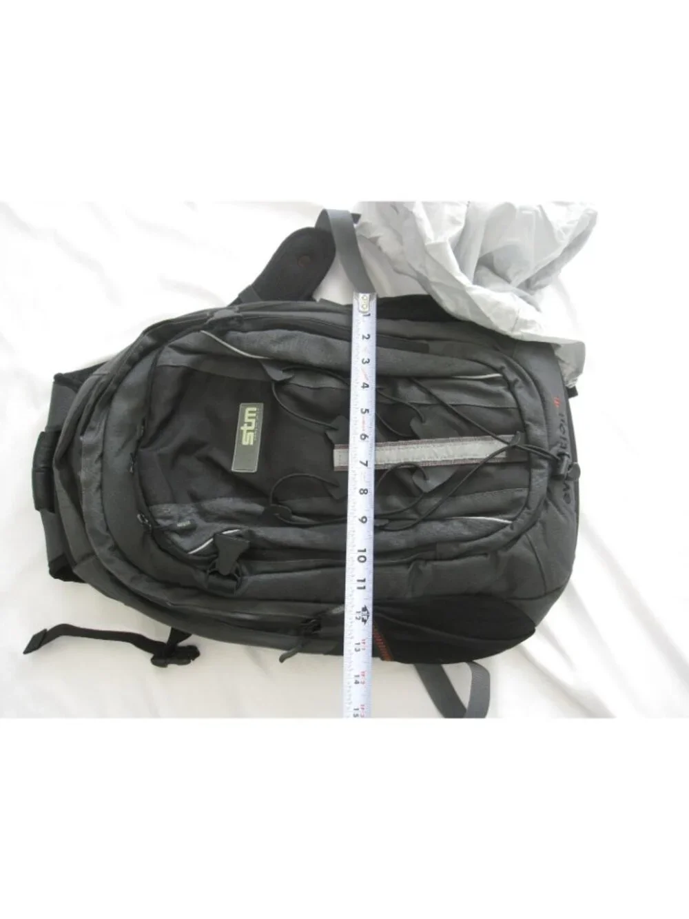 STM Evolution M Laptop Backpack Black Gray Padded Travel Bag with Rain Cover
